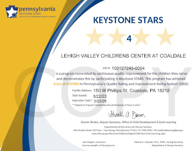 LVCC - Coaldale - Keystone Stars Rating - Coaldale, PA