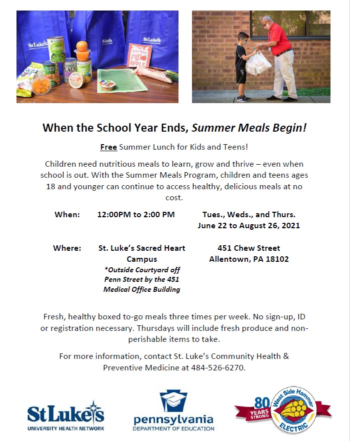 LVCC - Family Supports - Sacred Heart Summer Meals (English)